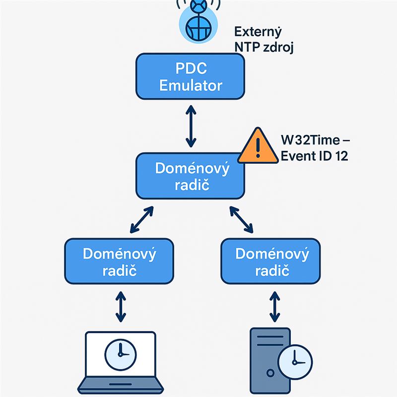 Active Directory nastavenie NTP servera